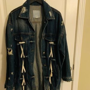 Long jeans jacket
